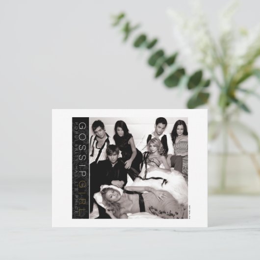 Carte Postale Gossip Girl Groupe Graphique Noir et Blanc (Debout devant)