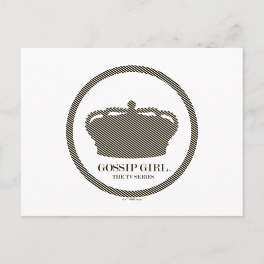 Carte Postale Gossip Girl TV Series Crown Icon (Devant)