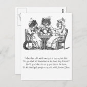 Carte Postale Gossiping Chats Ont Tea Party (Devant / Derrière)