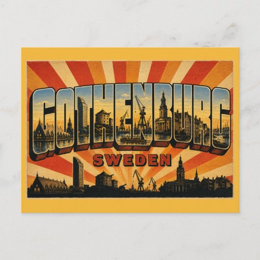 Carte Postale Göteborg Suède Feskekôrka (Devant)