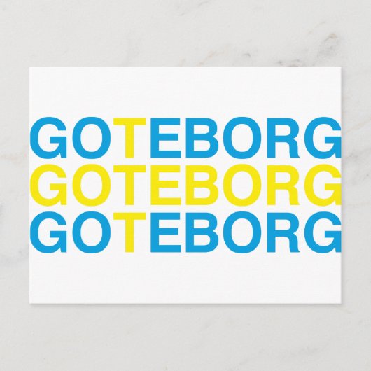 Carte Postale GOTEBORG Swedish Flag (Devant)