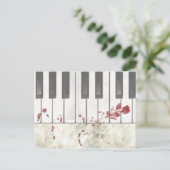 Carte postale Goth Bloodteintée Piano Keys (Debout devant)