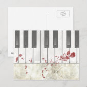 Carte postale Goth Bloodteintée Piano Keys (Devant / Derrière)