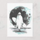 Carte Postale Goth été Fantôme avec planche de surf (Devant)