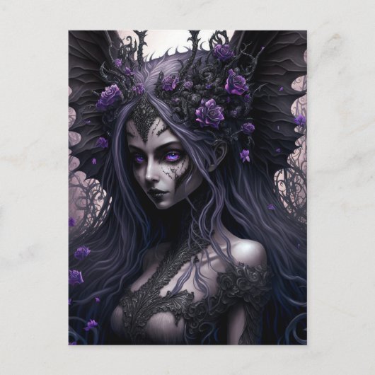 Carte postale Goth Fairy Dark Imaginaire Art (Devant)