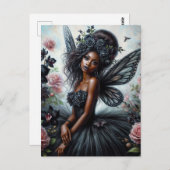 Carte Postale Goth Fairy With Dark Skin (Devant / Derrière)