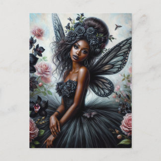 Carte Postale Goth Fairy With Dark Skin