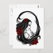 Carte Postale Goth girl (Devant / Derrière)