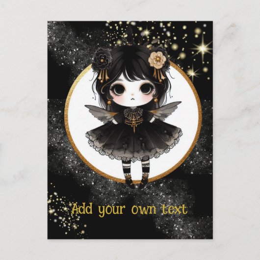 CARTE POSTALE | Goth Girls Kawaii Chibi Cute Custo (Devant)