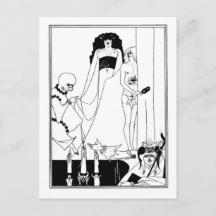 Carte Postale Goth gothique noir et blanc Art nouveau Salome