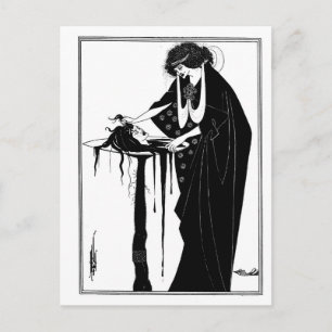 Carte Postale Goth gothique noir et blanc Art nouveau Salome
