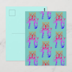 CARTE POSTALE GOTH HORROR CAT DRAMA, QUELQU'UN A DÉMÉNAGÉ LITTER