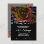 Carte Postale Goth moderne Rose foncé QRC (Devant / Derrière)