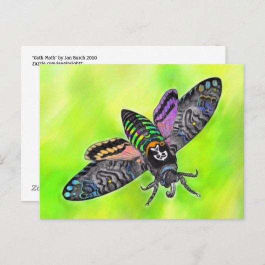 Carte postale Goth Moth (Devant / Derrière)