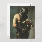 Carte Postale Goth Punk Rock Romeo Avec Roses (Devant / Derrière)