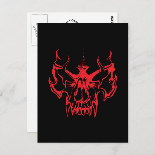 Carte Postale Goth Skull (Devant / Derrière)