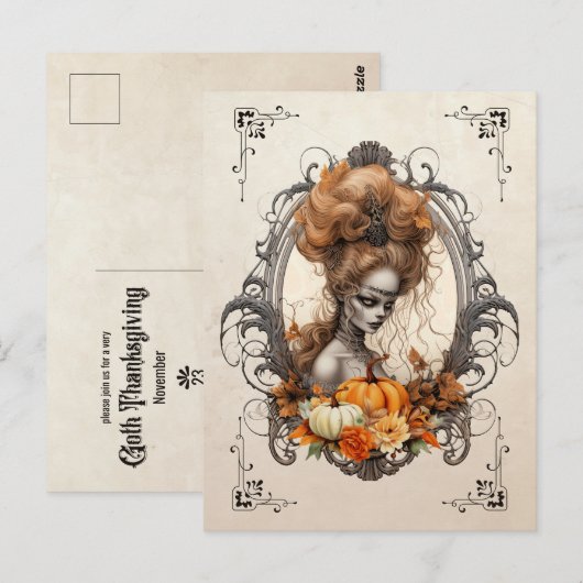 Carte Postale Goth Thanksgiving (Devant / Derrière)