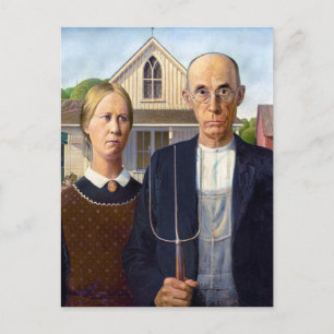 Carte Postale Gothic américain Grant Wood
