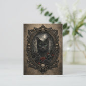 Carte Postale Gothic Black Cat Postcard - Dark Victorian (Debout devant)