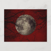 Carte Postale Gothic Full Moon avec Haunting Trees (Devant)