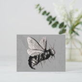 Carte Postale Gothique Aile du crâne d'abeille (Debout devant)