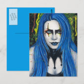 Carte postale gothique Arlequin (Devant / Derrière)