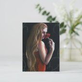 Carte postale gothique Carnation rouge Fleur Rouge (Debout devant)