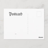 Carte Postale Gothique Dame de crâne (Dos)