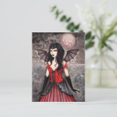 Carte postale gothique de Halloween de fée vampire (Debout devant)