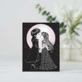 Carte Postale Gothique Emo Enfants Kiss Valentine's Day (Debout devant)