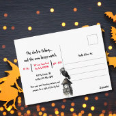 Carte Postale Gothique Fantaisiste Corbeau Drôle Halloween Ensor