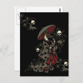 Carte Postale Gothique Geisha (Devant / Derrière)