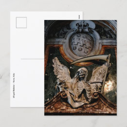 Carte postale Gothique Halloween squelette ailé