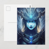 Carte Postale Gothique Imaginaire foncé Reine Litch (Devant / Derrière)