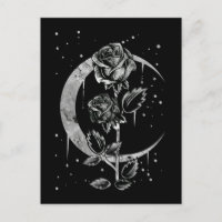 Gothique Moon Rose Croissant de cuisine Art