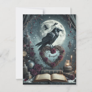 Carte Postale Gothique Nevermore Raven