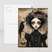 Carte Postale Gothique Raven Princess Collage (Devant / Derrière)