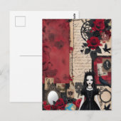 Carte Postale Gothique Romantique Vintage Élégant (Devant / Derrière)