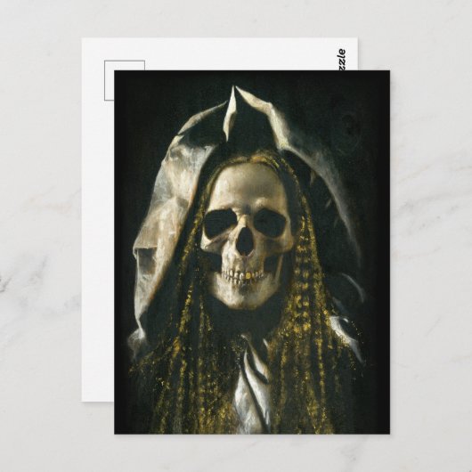 Carte postale Gothique Skeleton Ghost (Devant / Derrière)