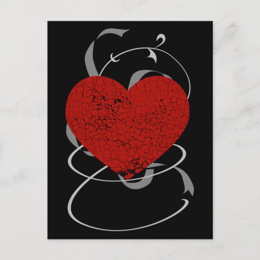 Carte postale Gothique Valentine Broken Heart (Devant)