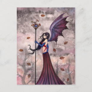 Carte postale gothique vampire Automne au coeur
