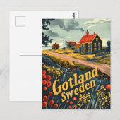 Carte Postale Gotland Suède tavel ad (Devant / Derrière)