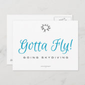 Carte Postale Gotta Fly ! Parachutisme (Devant / Derrière)