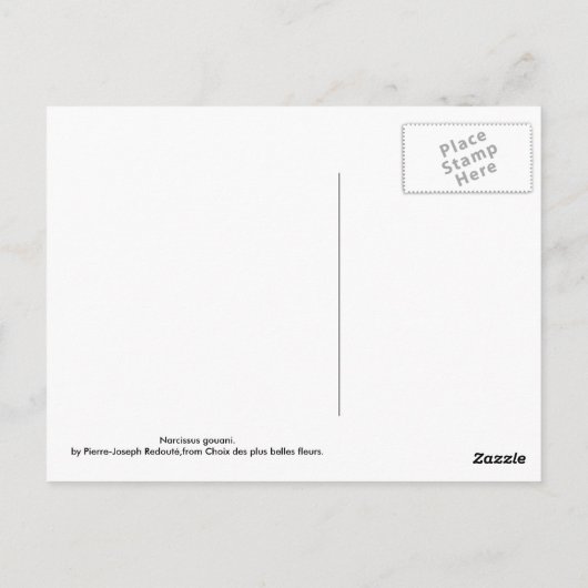 Carte Postale Gouani de narcisse (Dos)