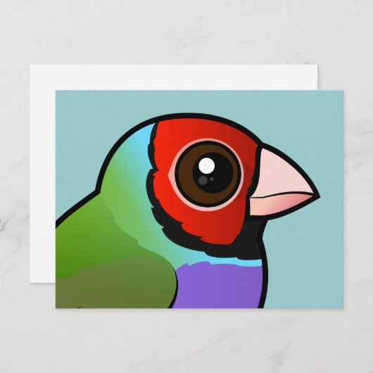 Carte Postale Gouldian Finch (Devant / Derrière)