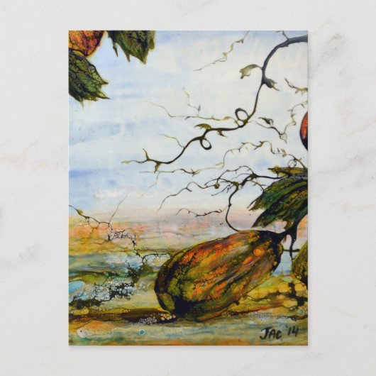 Carte Postale Gourds, Art original de JAC (Devant)