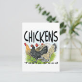 Carte Postale Goûtez Bien Aux Poulets ! (Debout devant)