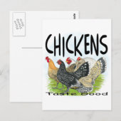 Carte Postale Goûtez Bien Aux Poulets ! (Devant / Derrière)