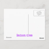 Carte Postale goutte de citronnier (Dos)