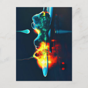 Carte Postale Goutte de liquide lumineuse